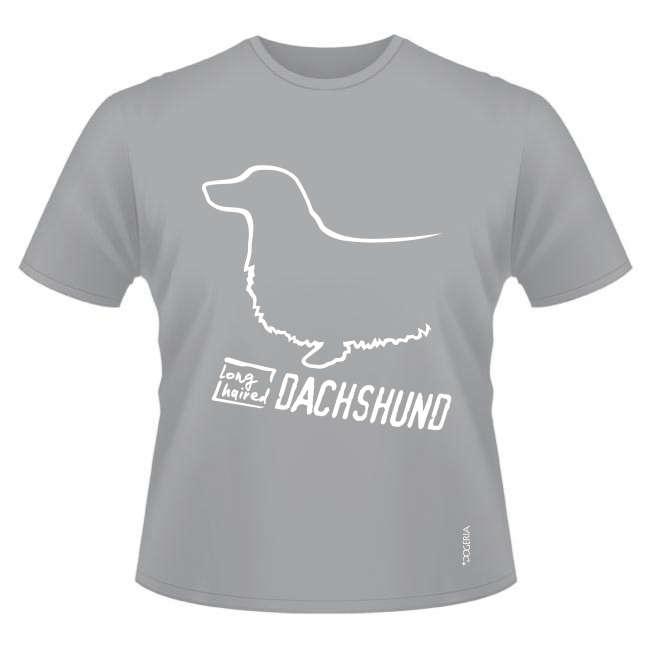 Dachshund (Long-Haired) T-Shirts Roundneck Heavy Cotton