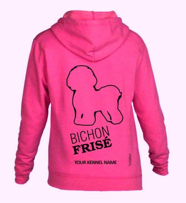 Bichon Frise Dog Breed Hoodie Full Zipped Women's & Men's Styles Exclusive Dogeria Design