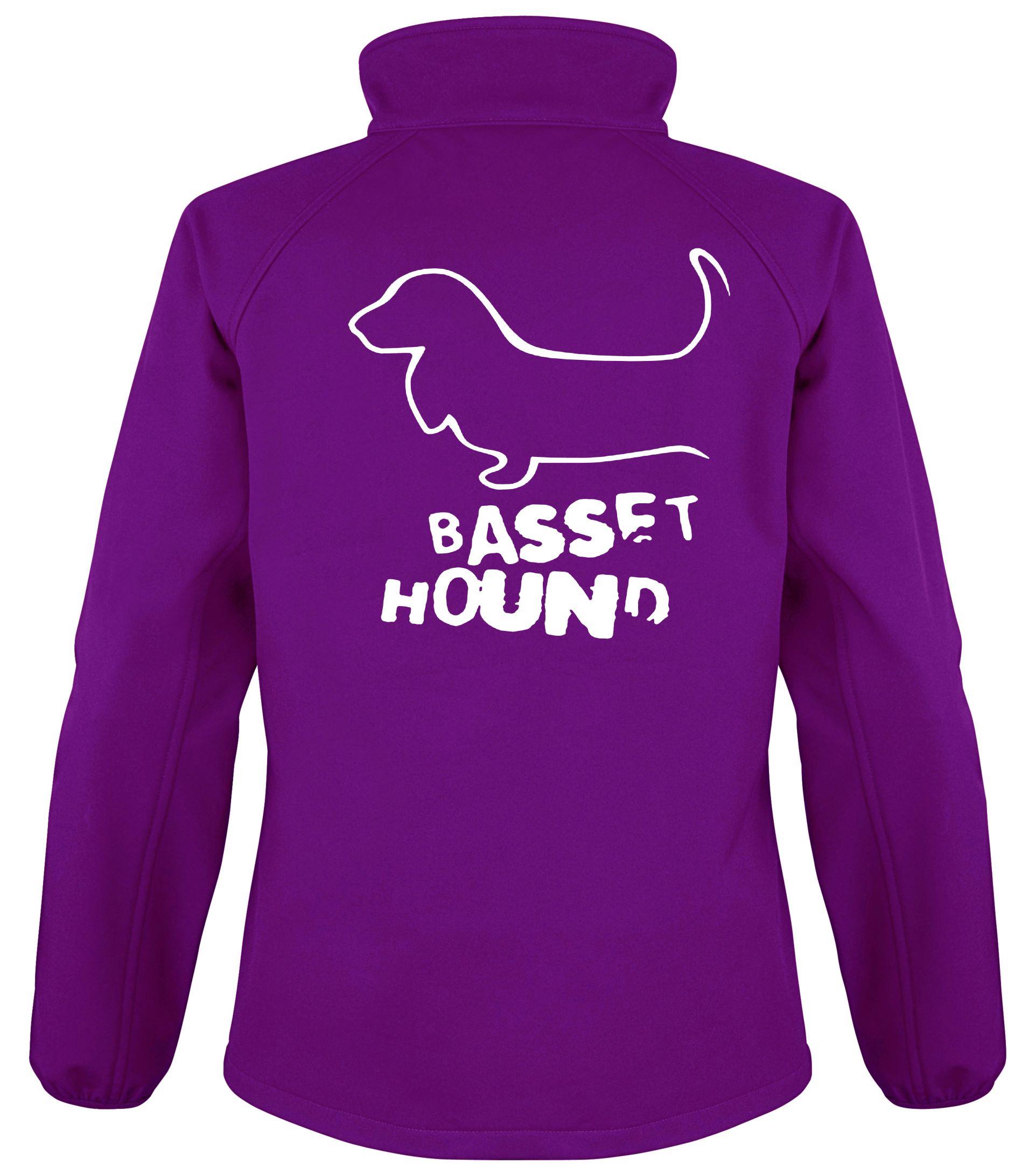 Softshell Jacket with Exclusive Basset Hound Dog Dogeria Dog Breed Design