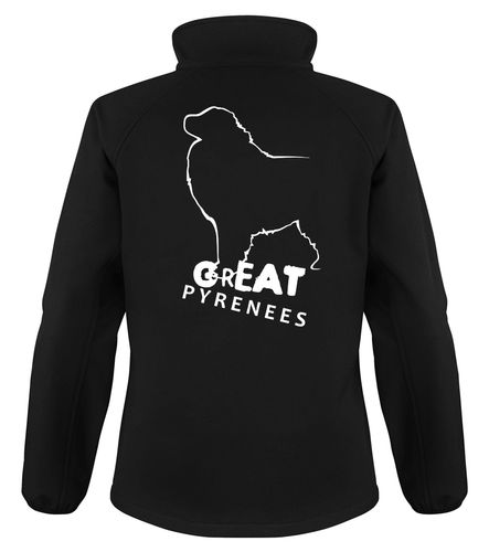 Great Pyrenees Dog Breed Design Softshell Jacket Full Zipped Women's & Men's Styles
