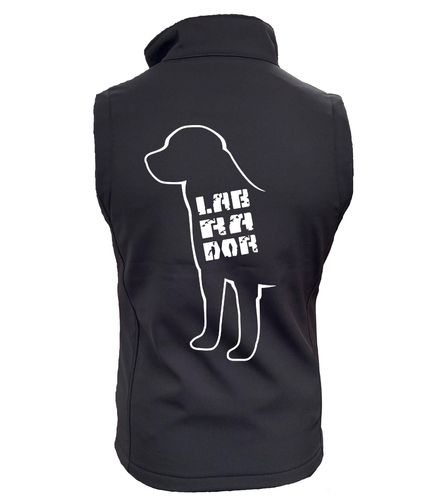 Labrador Dog Breed Design Softshell Gilet Full Zipped Women's & Men's Styles