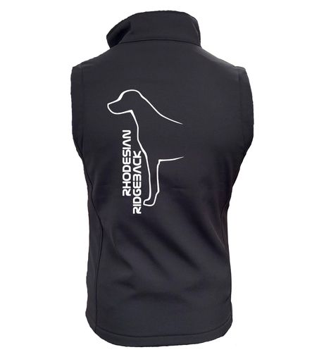 Rhodesian Ridgeback Dog Breed Design Softshell Gilet Full Zipped Women's & Men's Styles