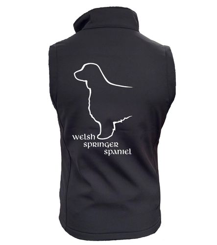 Welsh Springer Spaniel Dog Breed Design Softshell Gilet Full Zipped Women's & Men's Styles