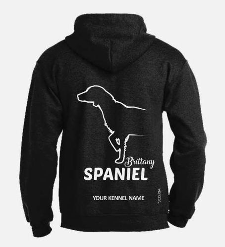 Brittany Spaniel Dog Breed Design Pullover Hoodie Adult Single Colour