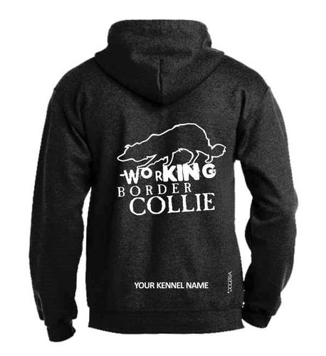 Working Border Collie Dog Breed Design Pullover Hoodie Adult Single Colour