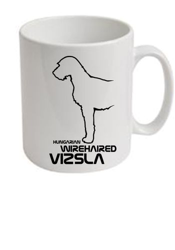 Hungarian Wirehaired Vizsla Dog Breed Ceramic Mug Dogeria Design