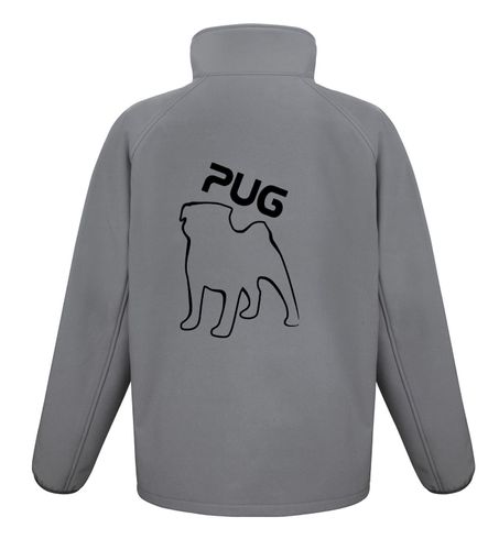 Pug Outline clothing – Softshell Jackets, Gilets, Crossneck Hoodies, and Pullover Hoodies for Pug lovers.