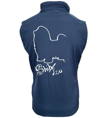 Shih Tzu hoodie and softshell jacket featuring long-coated dog artwork and personalisation for name or kennel logo