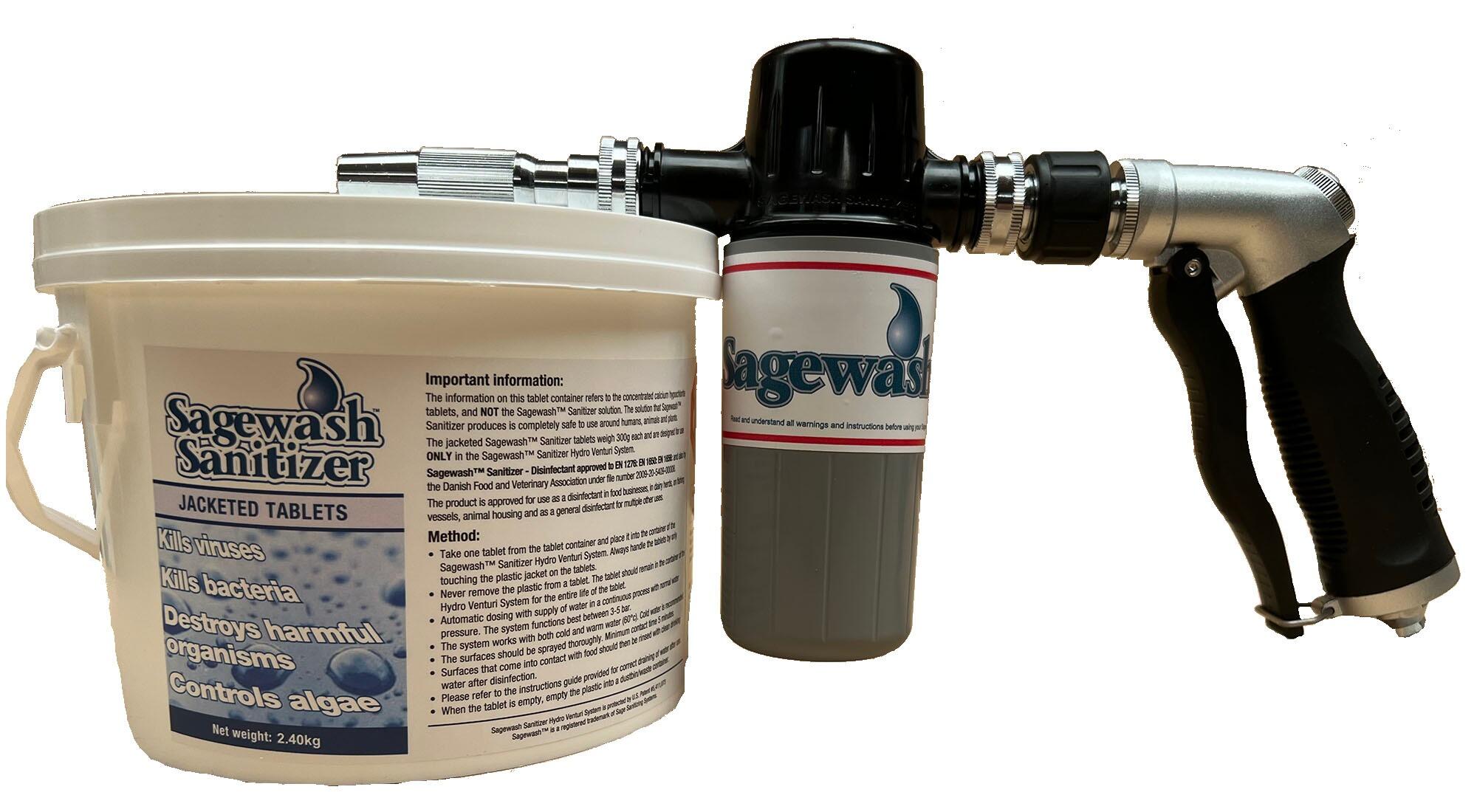 Sagewash Trigger Spray Assembly Combination Pack with 8 Tablets