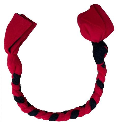 Platted Knot Tug Toy Red