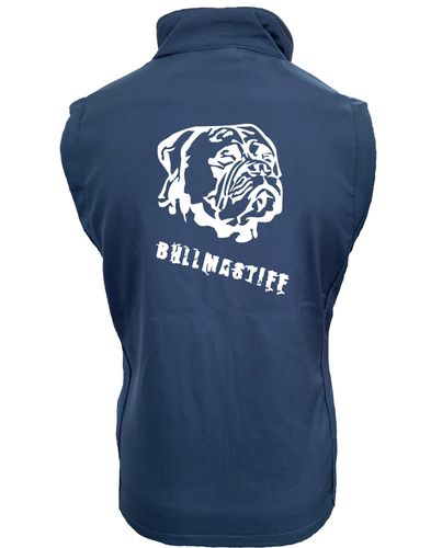 Unisex Bullmastiff Softshell Jacket Navy Navy (White)