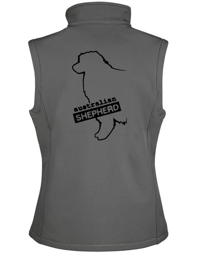 Unisex Australian Shepherd Softshell Jacket Charcoal (Black)
