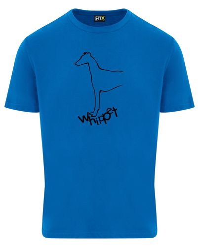 Unisex Whippet Roundneck T-Shirt Sapphire Blue (Black)