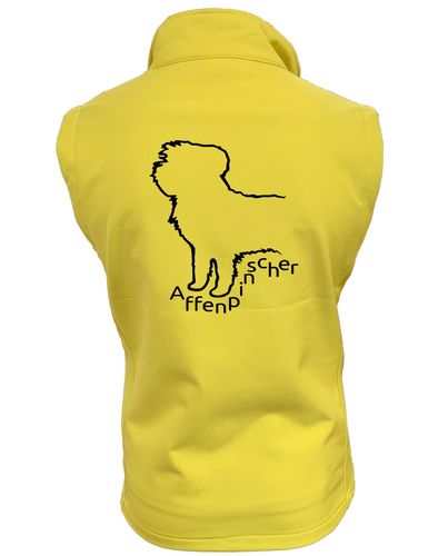 Female Affenpinscher Softshell Jacket Yellow (Black)