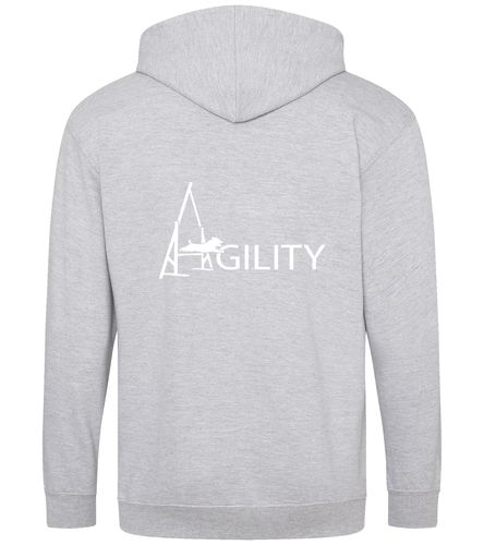 Unisex Agility Zipped Hoodie Heather Grey (White)