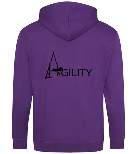 Unisex Agility Zipped Hoodie Purple (Black)