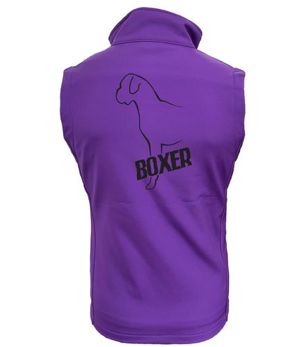 Unisex Boxer Ear Drop Softshell Jacket Purple (Black)