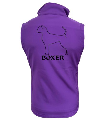 Female Boxer Ear Drop (2) Softshell Jacket Purple (Black)