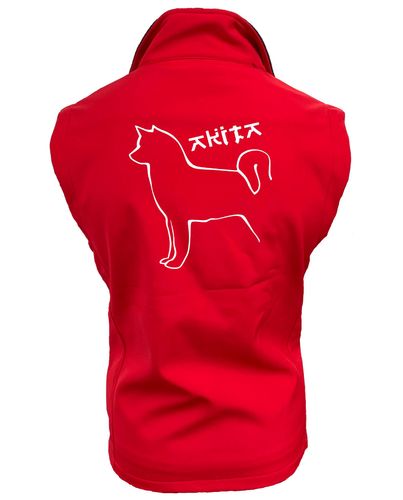 Unisex Akita Softshell Jacket Red (White)