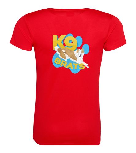 K9 Brats Female Cool Tee Red