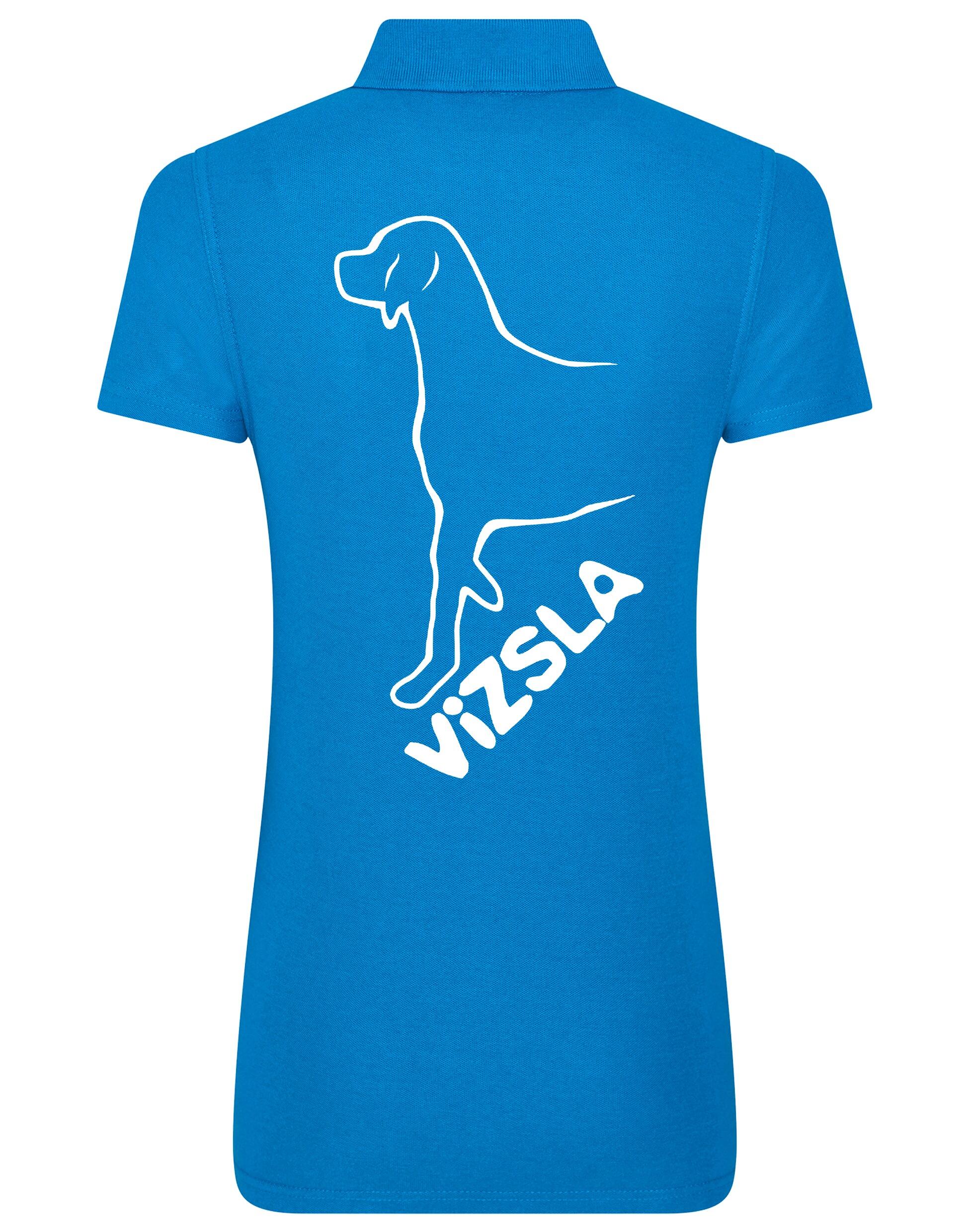 Women’s Cotton Polo with Vizsla Dog Breed Design