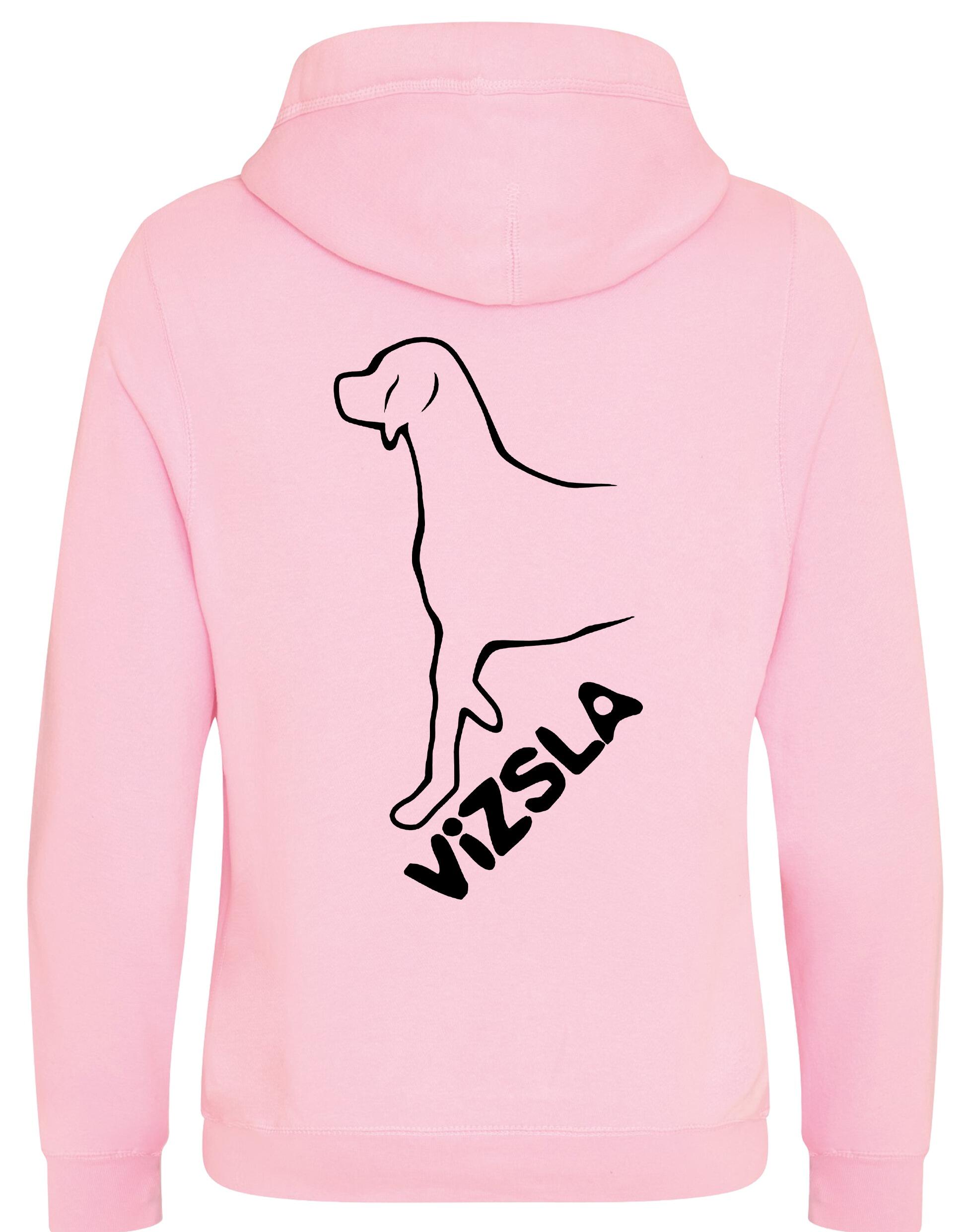 Unisex Crossneck Pullover Hoodie with Vizsla Dog Breed Design