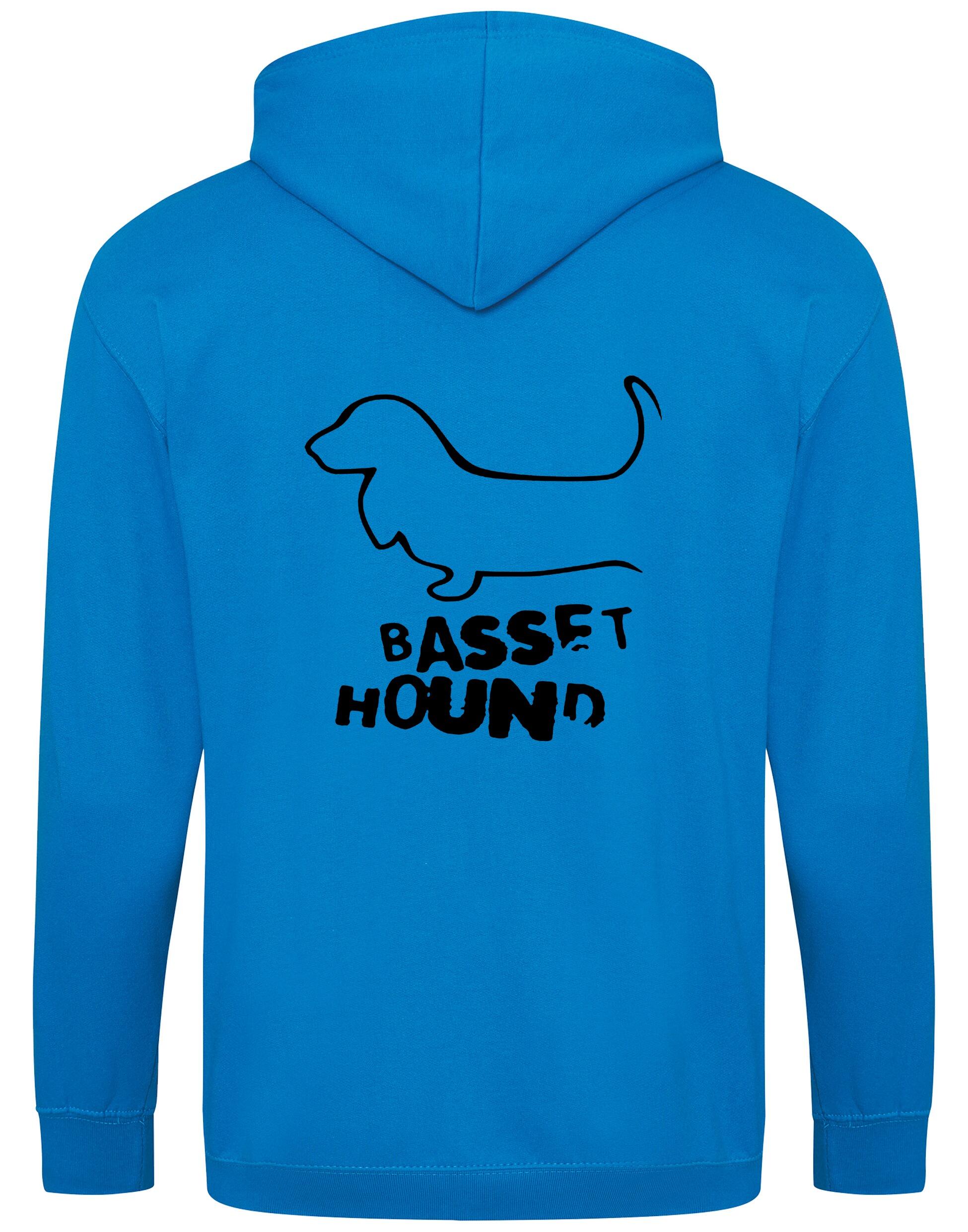Basset Hound Dog Breed Design Zipped Hoodie – Style and Comfort for Dog Lovers