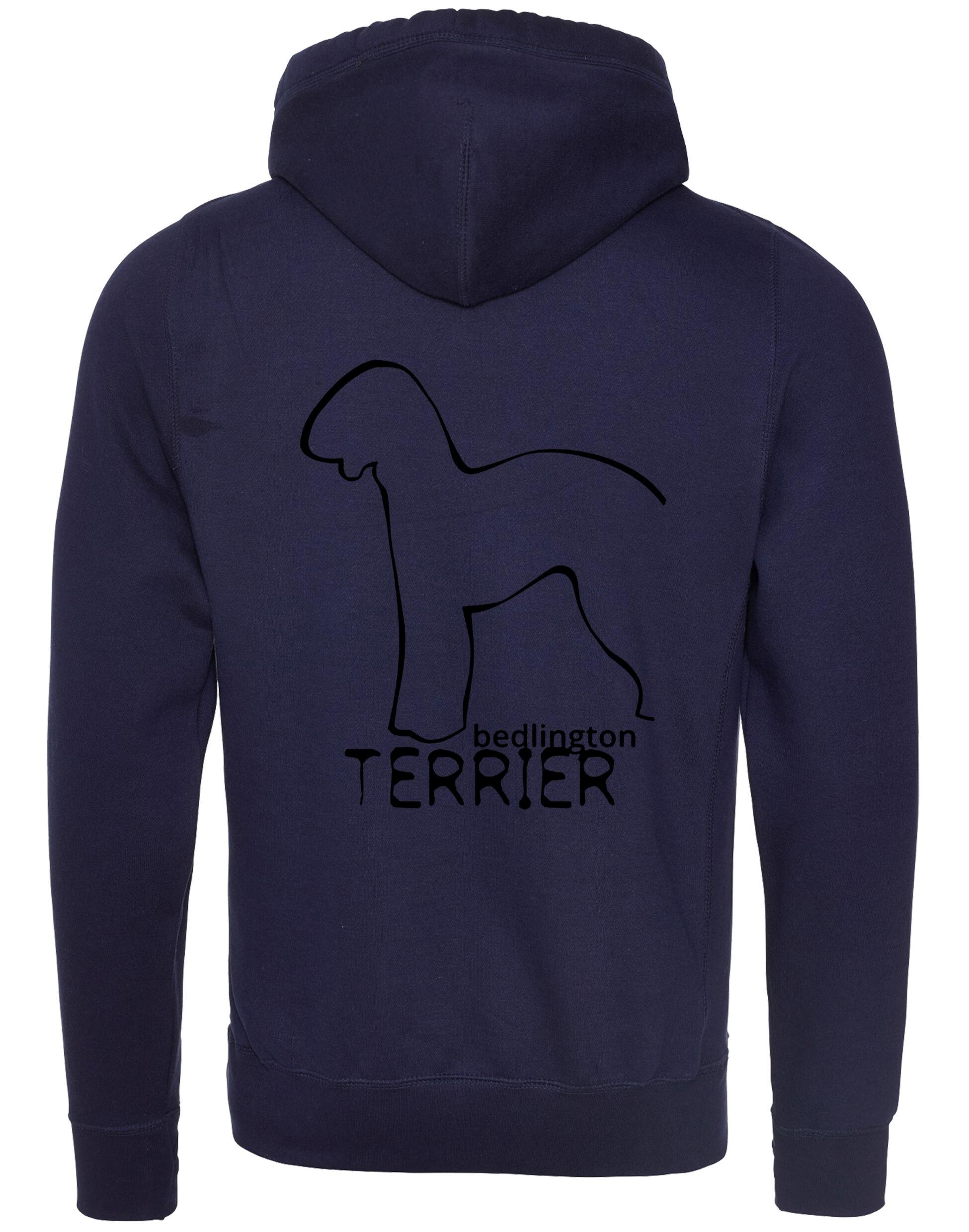 Unisex Crossneck Pullover Hoodie with Bedlington Terrier Dog Breed Design
