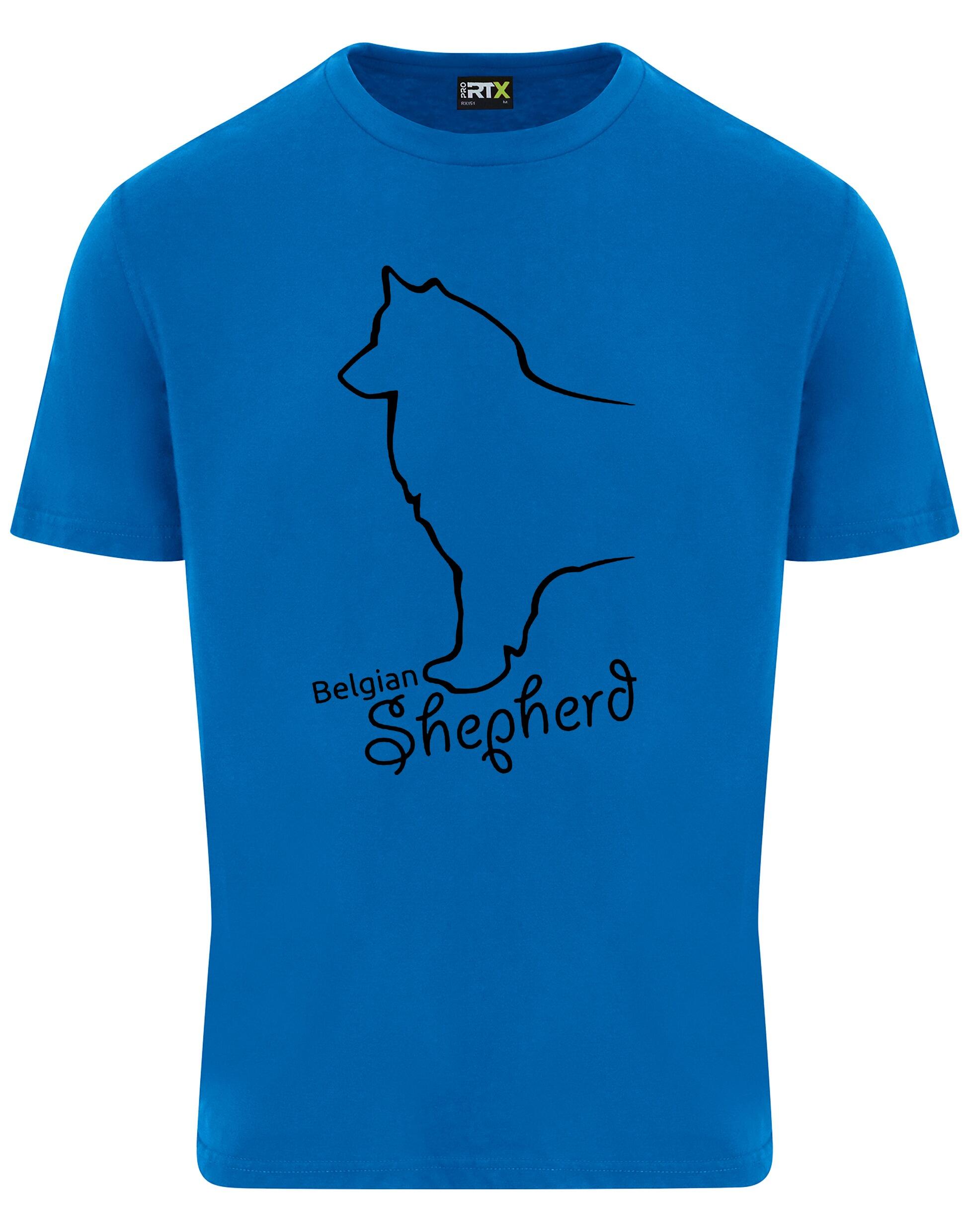 Unisex Roundneck T-shirt with Belgian Shepherd Dog Breed Design – Style for Every Belgian Shepherd Fan