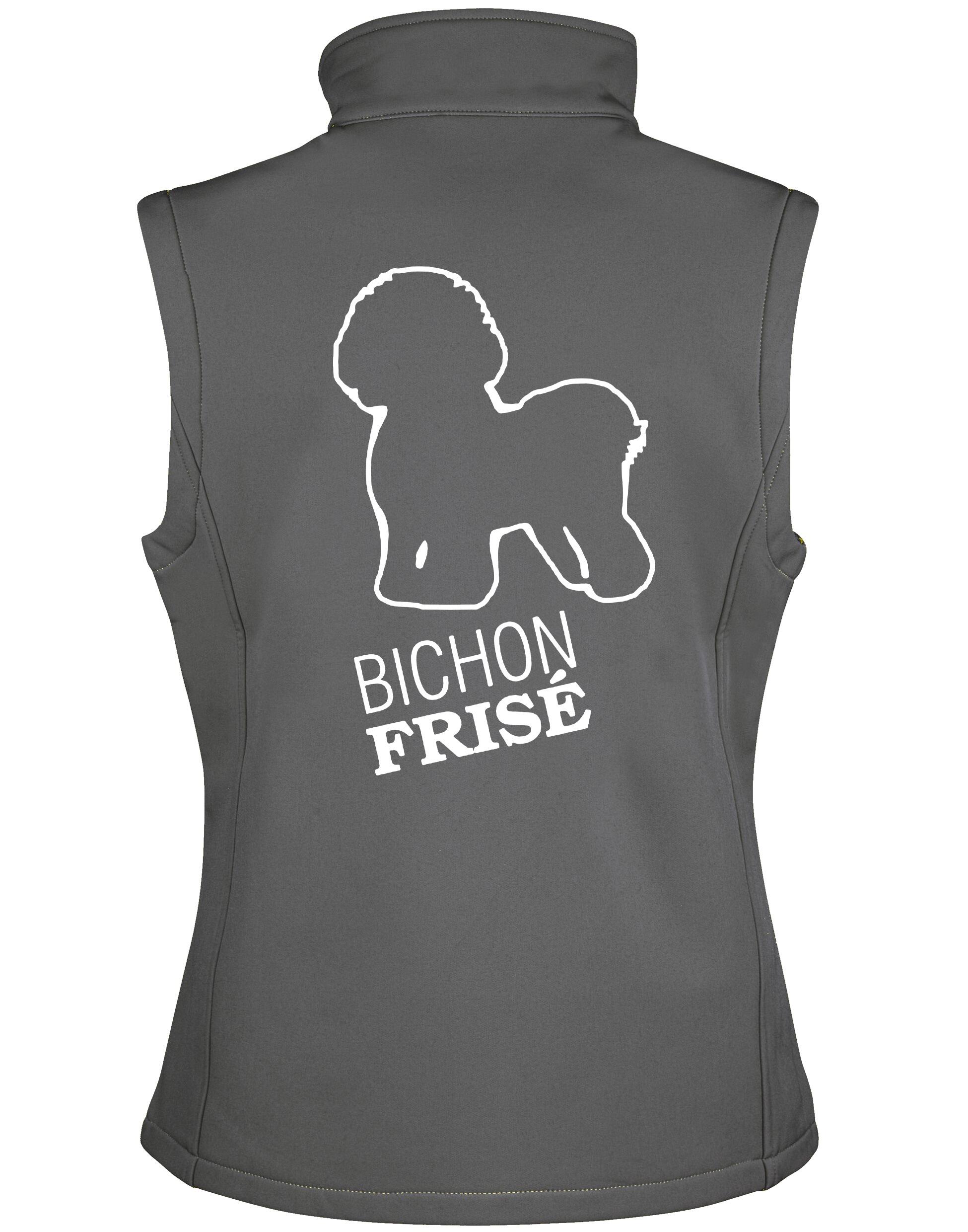 Bichon Frise Dog Breed Design Women’s Softshell Gilet – Perfect Blend of Style and Functionality
