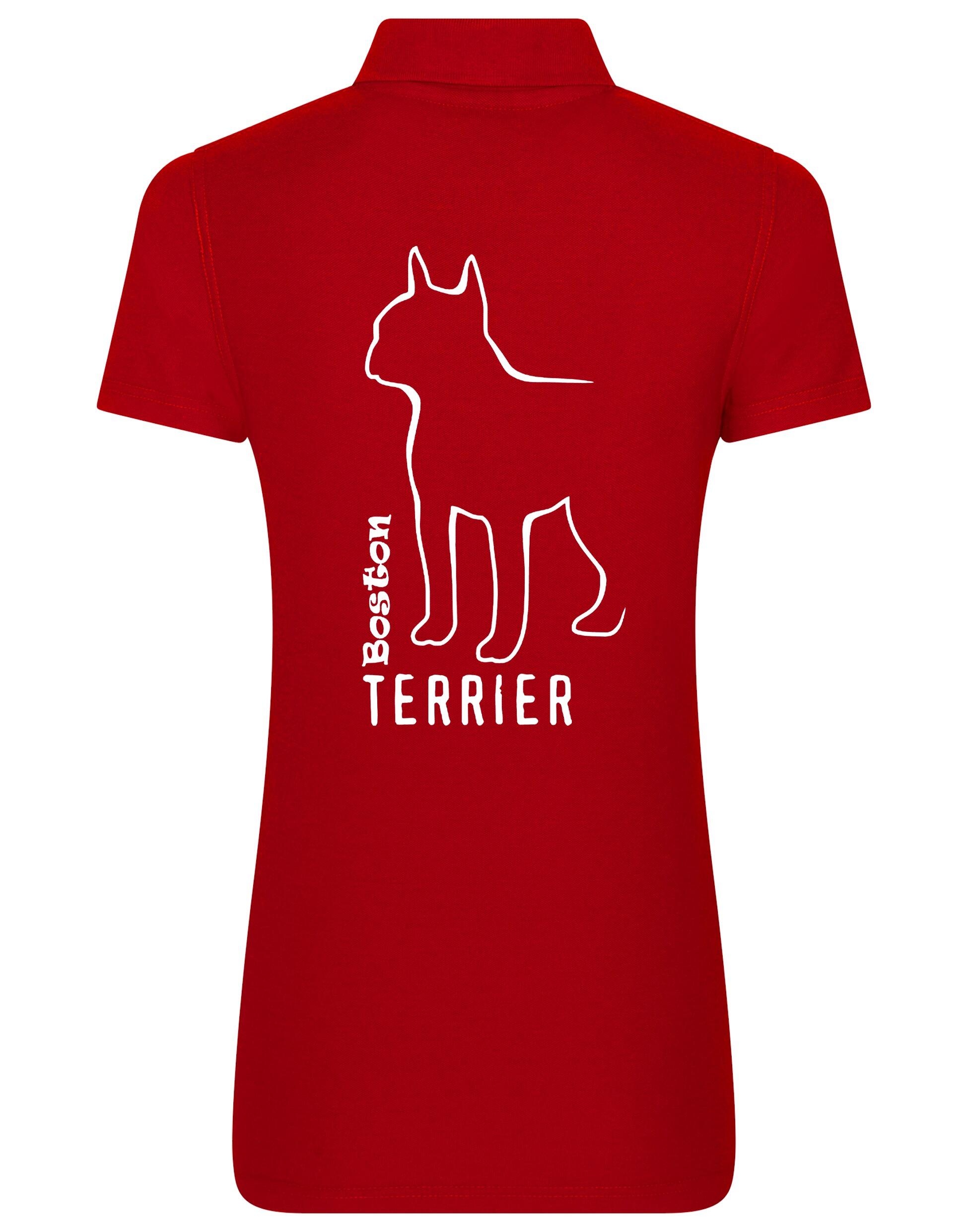 Women’s Cotton Polo with Boston Terrier Dog Breed Design – A Must-Have for Boston Terrier Enthusiasts
