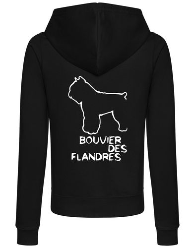 Bouvier des Flandres Dog Breed Women’s Zipped Hoodie – Style, Comfort, and Bouvier Pride