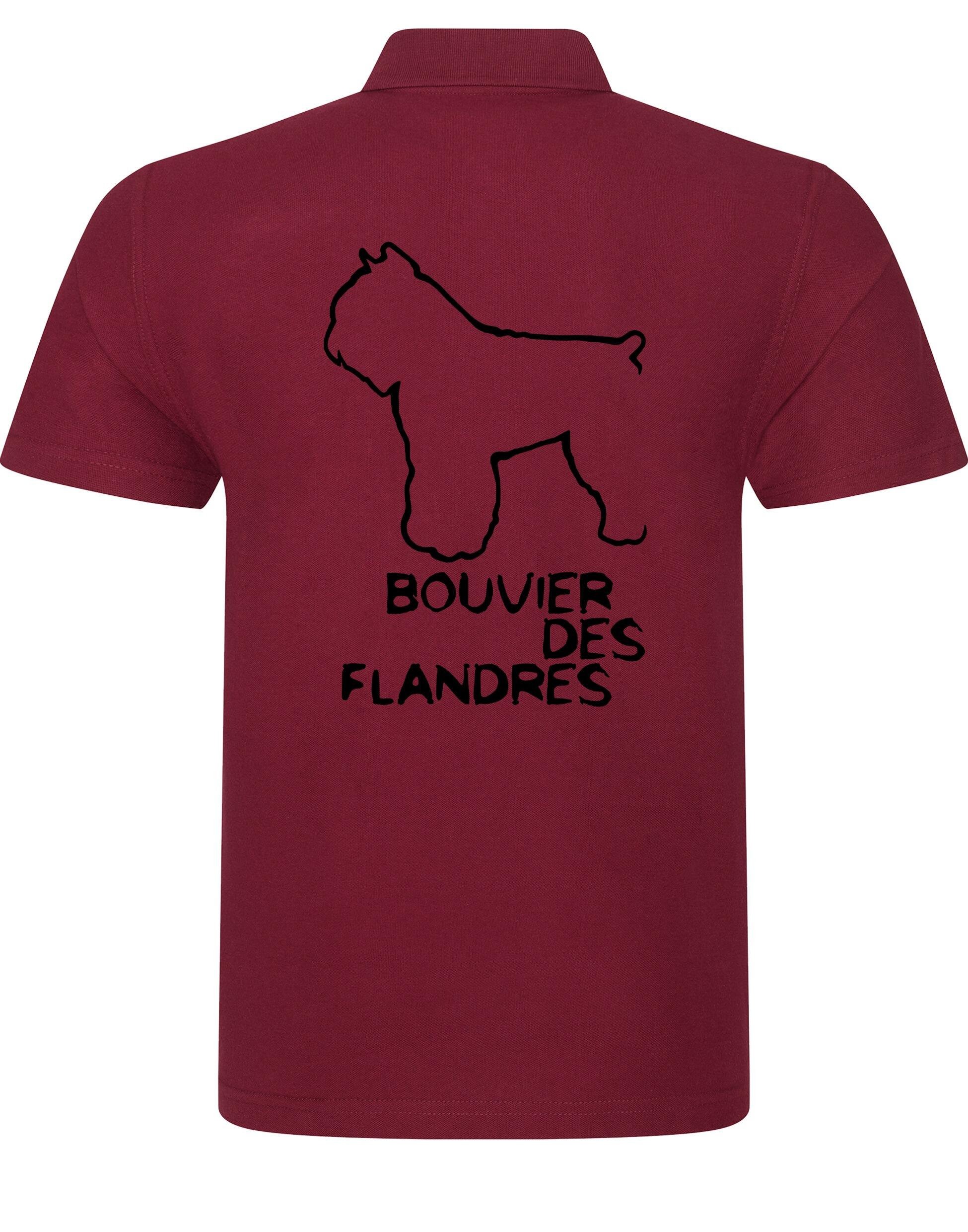 Unisex Cotton Polo with Bouvier Des Flandres Dog Breed Design – Comfort for Every Bouvier Lover