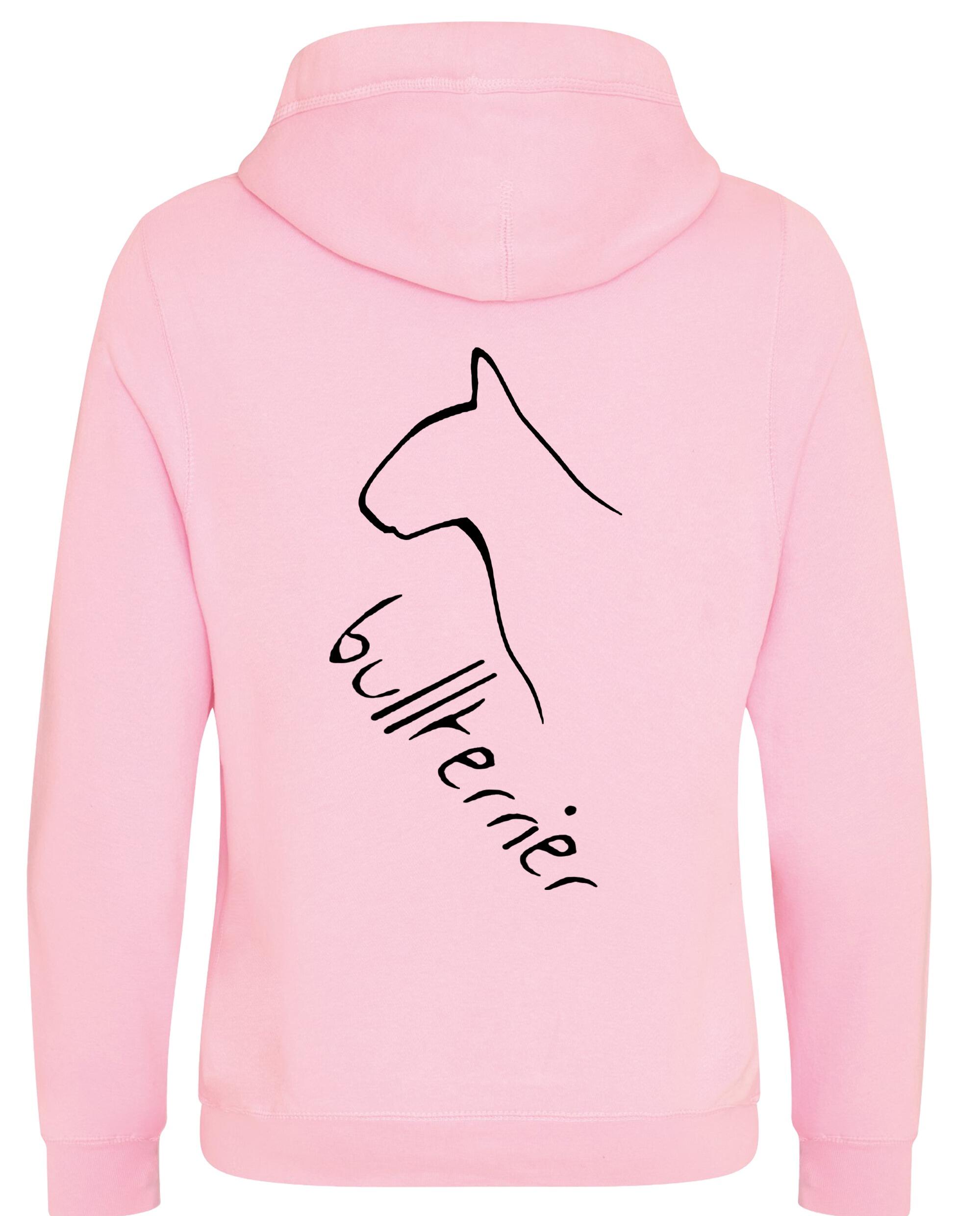 Unisex Crossneck Pullover Hoodie with Bullterrier Dog Breed Design – A Must-Have for Bullterrier Fans