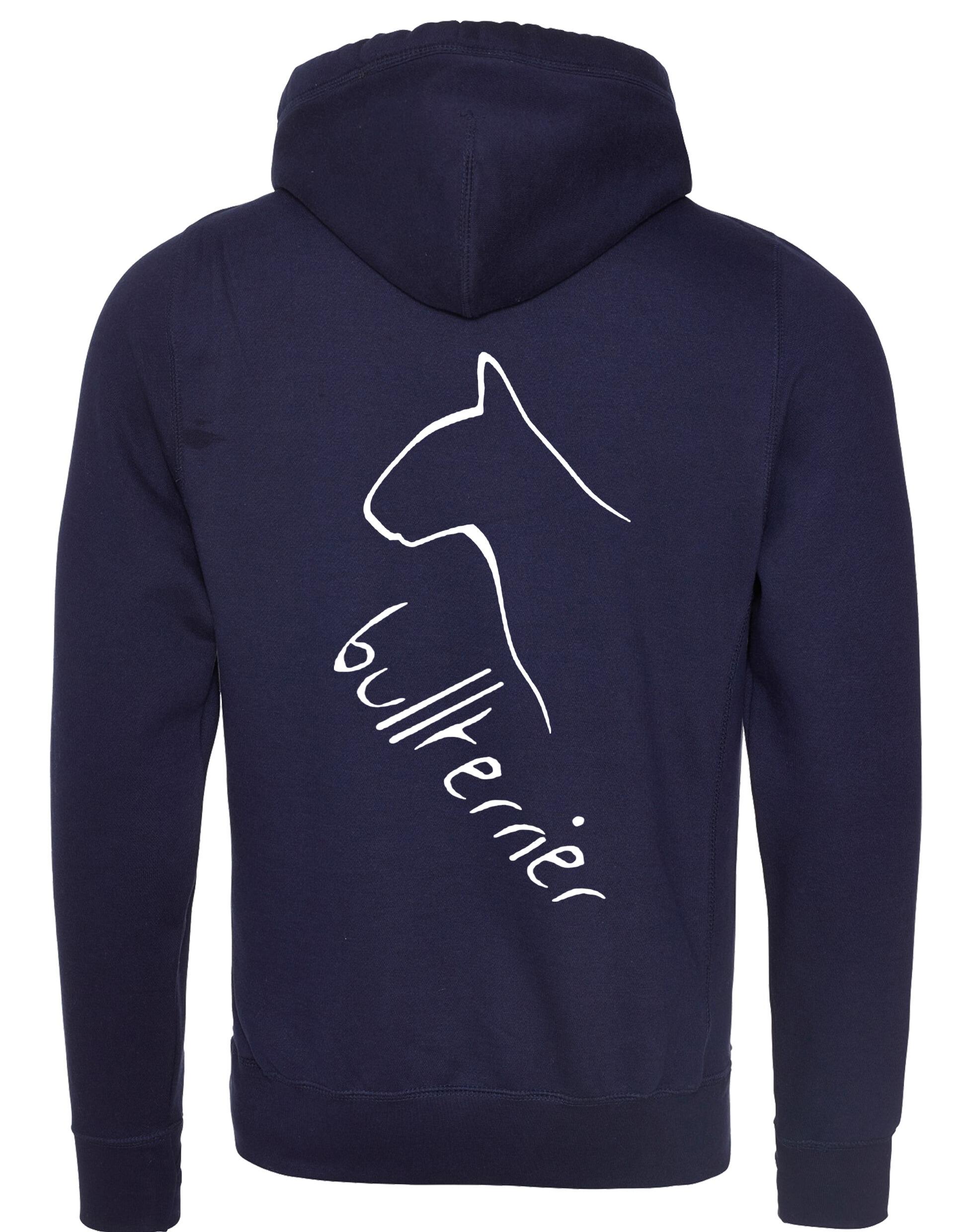 Unisex Crossneck Pullover Hoodie with Bullterrier Dog Breed Design – A Must-Have for Bullterrier Fans