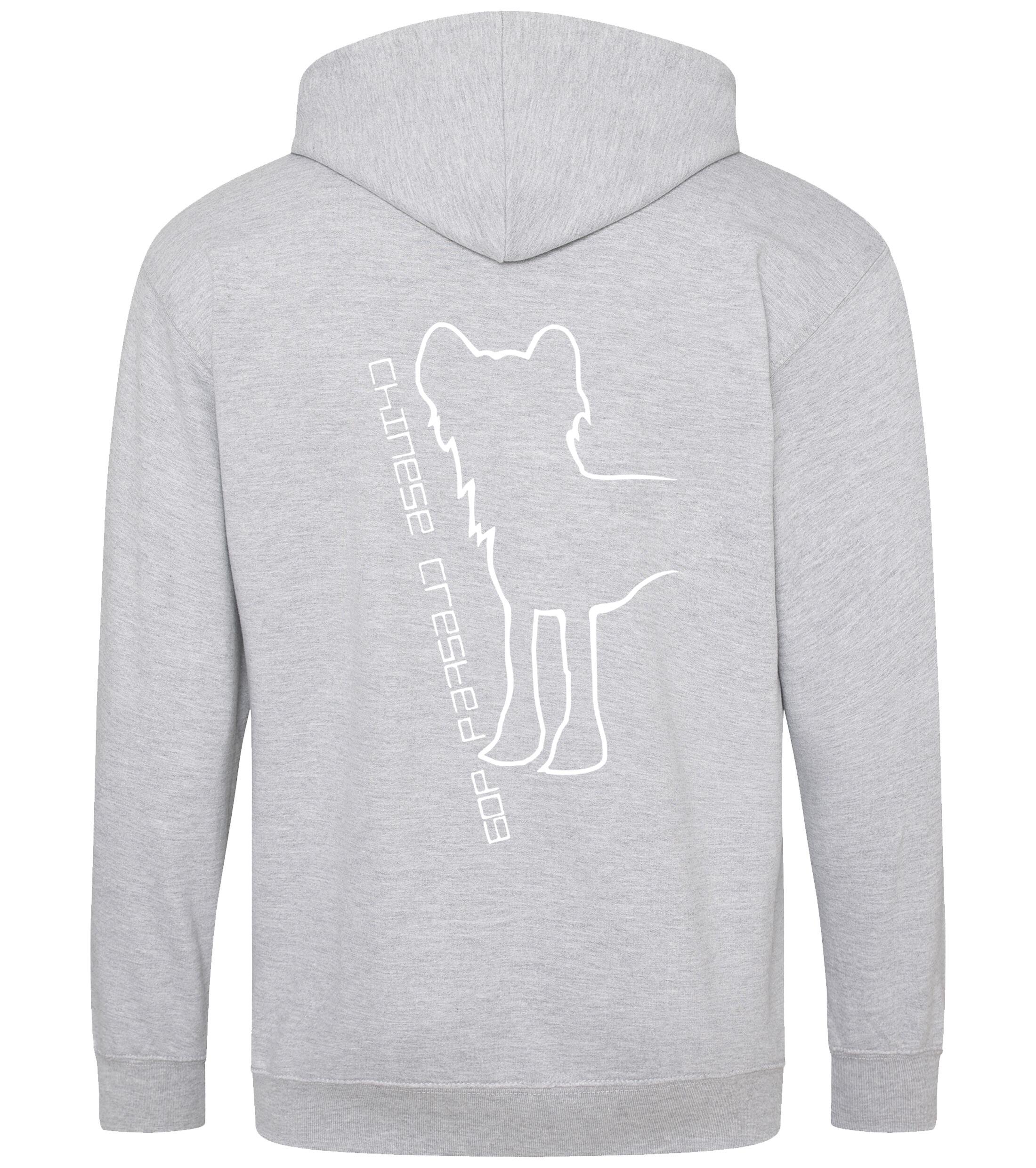 Chinese Crested Dog Breed Design Zipped Hoodie – Warmth, Style, and Breed Pride