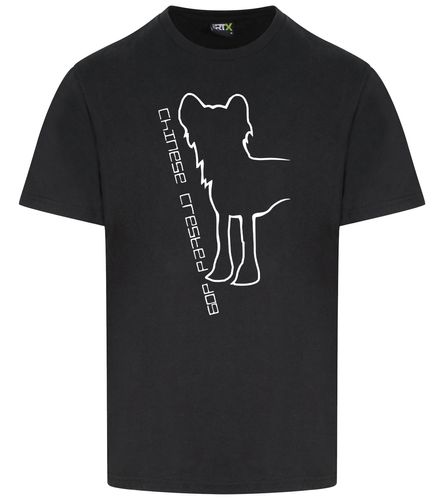 Unisex Roundneck T-shirt with Chinese Crested Dog Breed Design – Perfect for Chinese Crested Enthusiasts