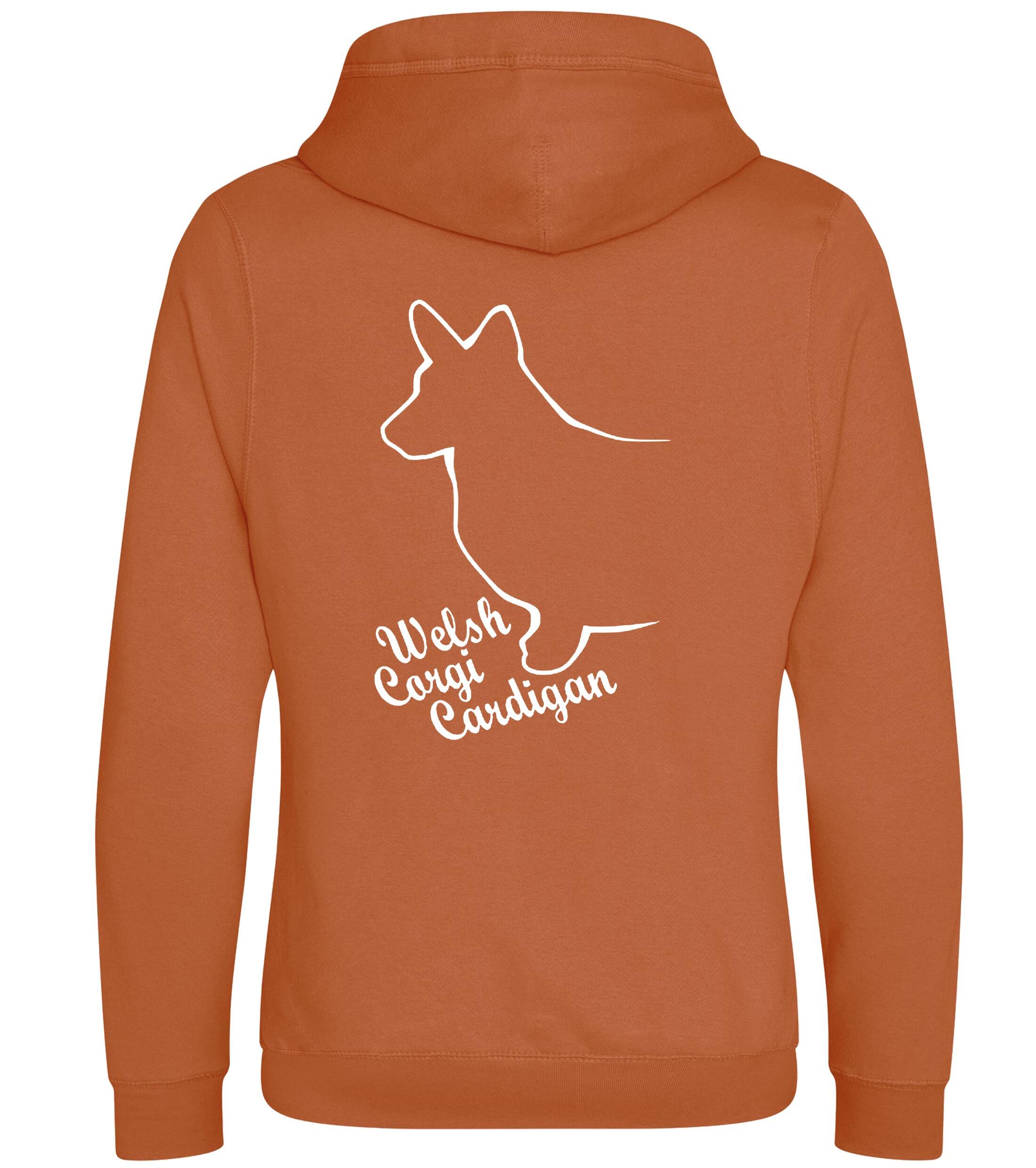 Unisex Crossneck Pullover Hoodie with Corgi Cardigan (Welsh) Dog Breed Design