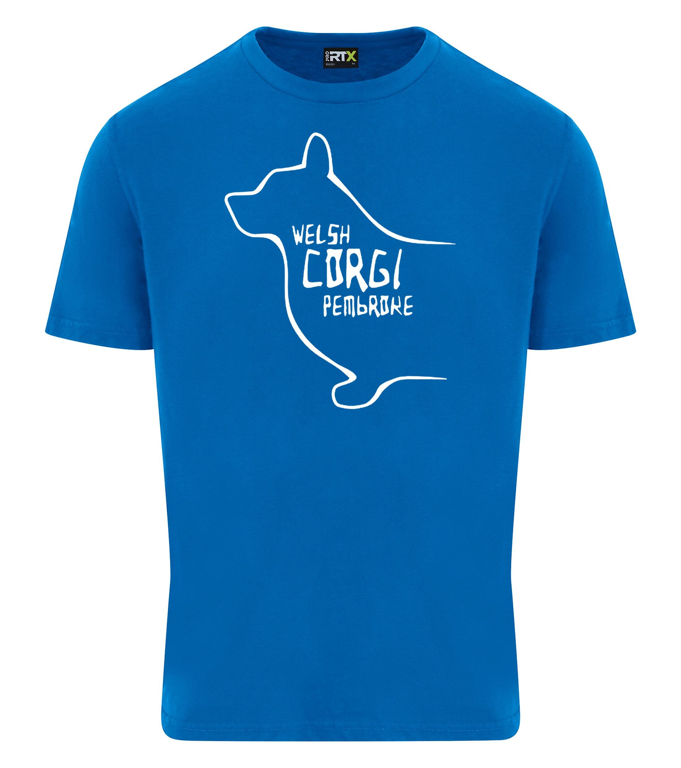 Unisex Roundneck T-shirt with Corgi Pembroke (Welsh) Dog Breed Design – Style for Corgi Enthusiasts