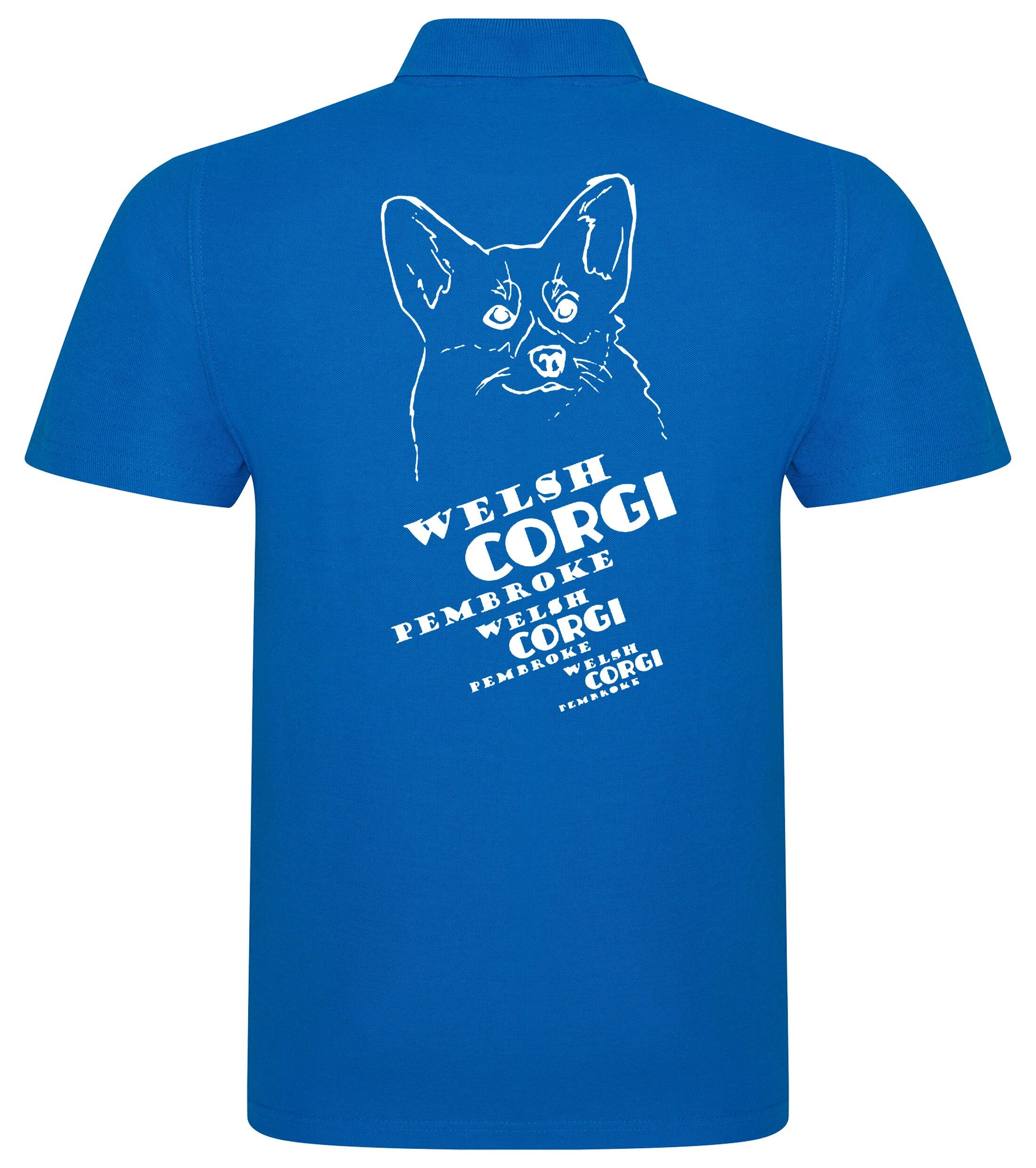 Unisex Cotton Polo with Corgi Pembroke (Face) Dog Breed Design – Versatile Style for Corgi Lovers