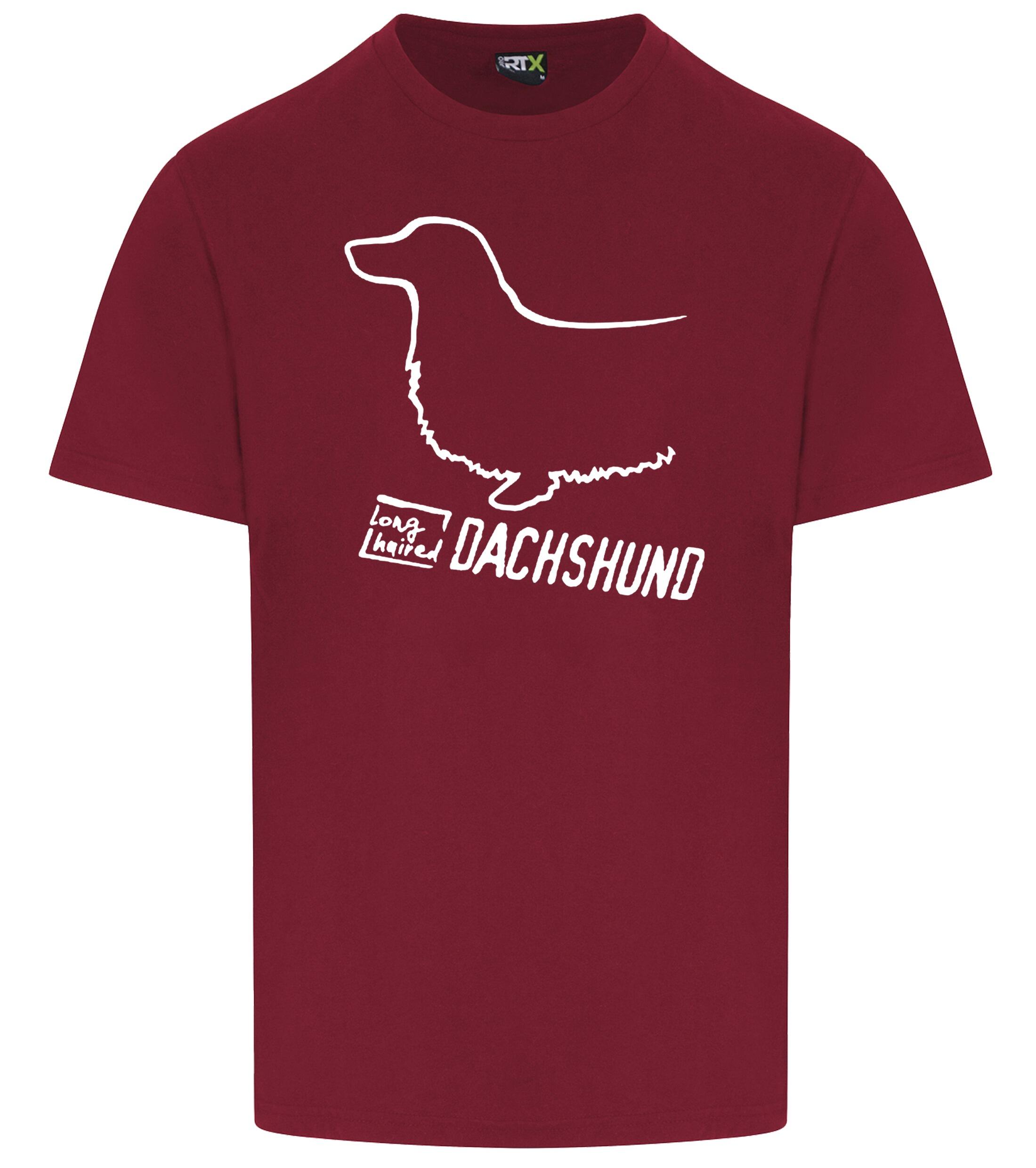 Dachshund (Longhaired) Dog Breed Design Unisex Roundneck T-Shirt – Style for Dachshund Enthusiasts