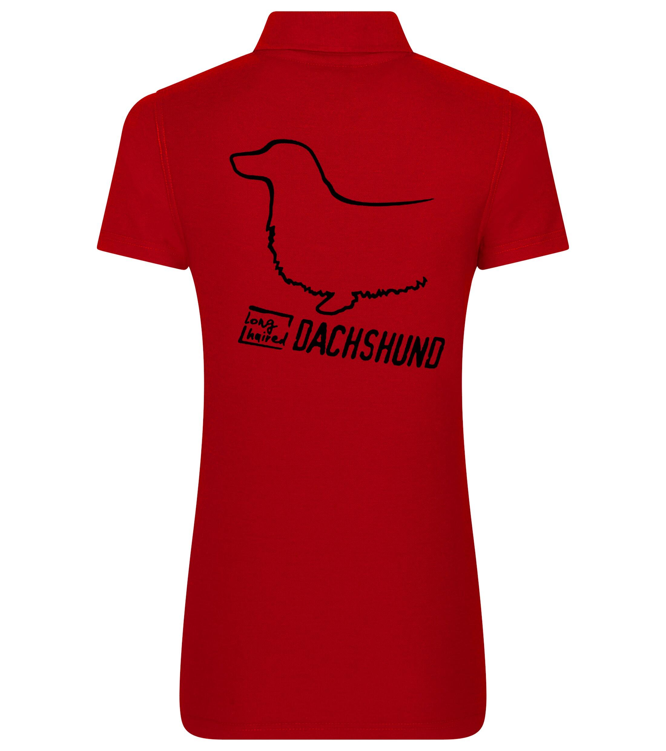 Dachshund (Longhaired) Dog Breed Design Women’s Cotton Polo – Elegance for Dachshund Lovers