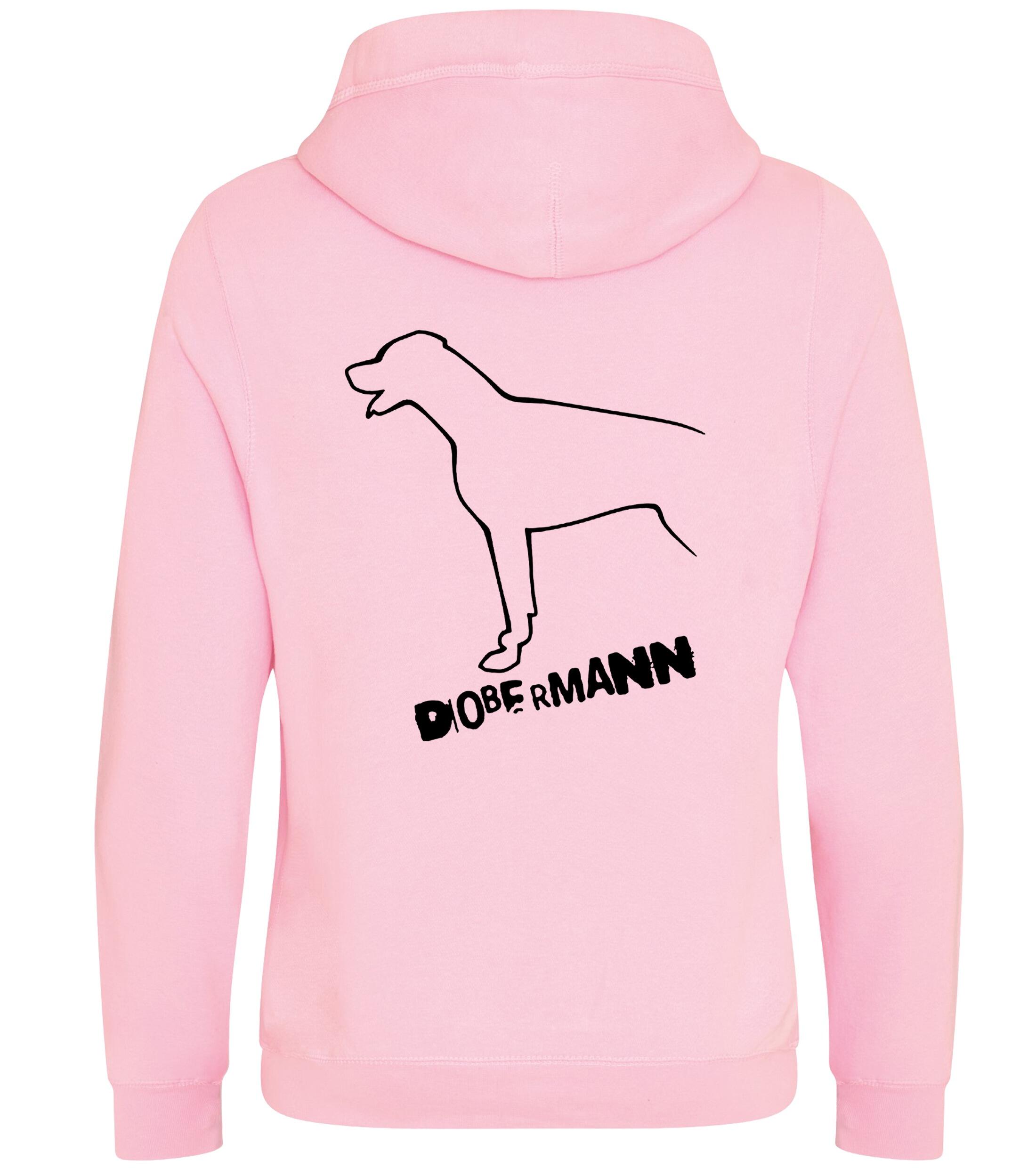Dobermann (Outline) Unisex Crossneck Pullover Hoodie – Style & Dobermann Pride