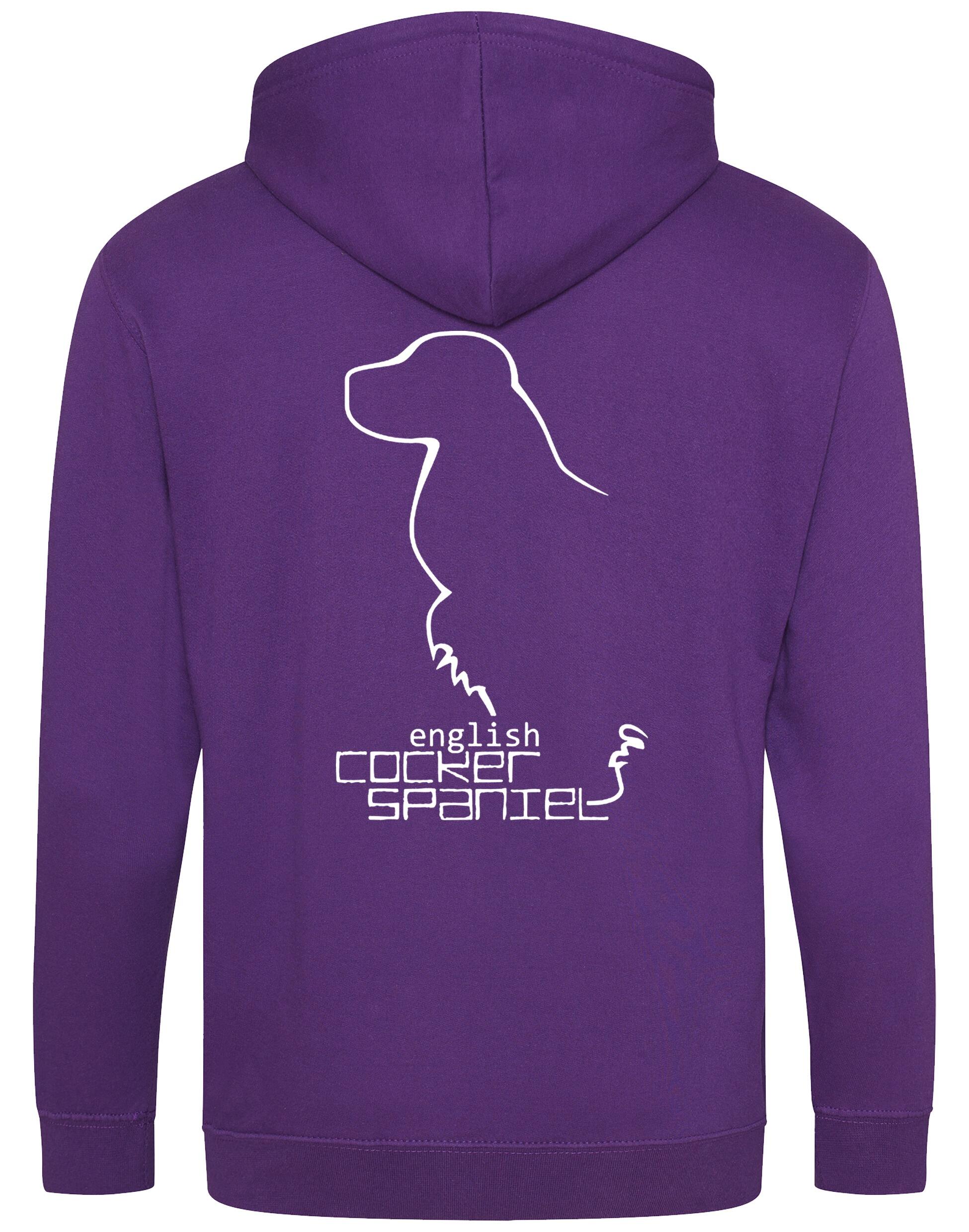 English Cocker Spaniel Dog Breed Design Zipped Hoodie – Comfort, Style, and Spaniel Pride