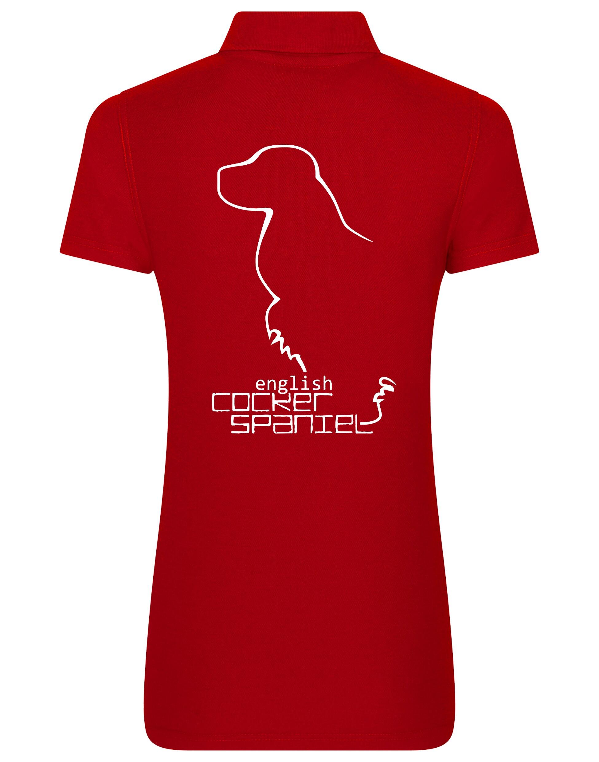 Women’s Cotton Polo with English Cocker Spaniel Design – A Must-Have for Spaniel Enthusiasts