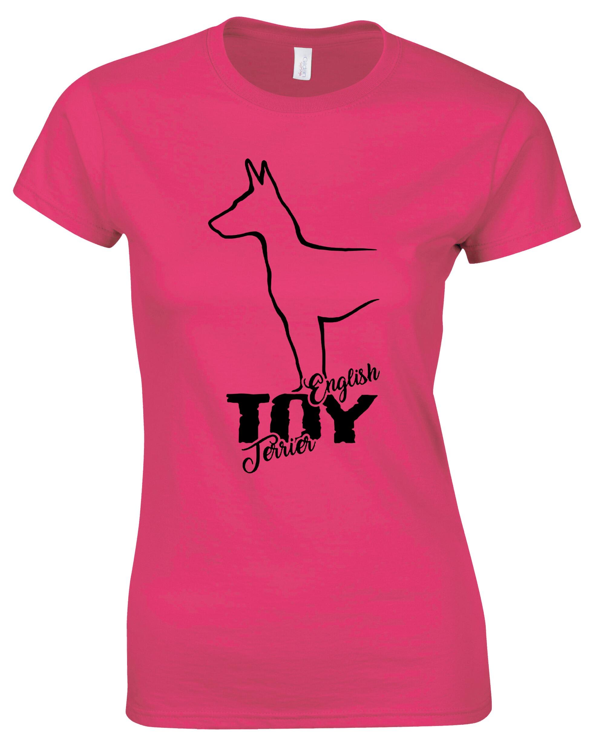 English Toy Terrier Female Roundneck T-shirt – Style and Comfort for Terrier Enthusiasts