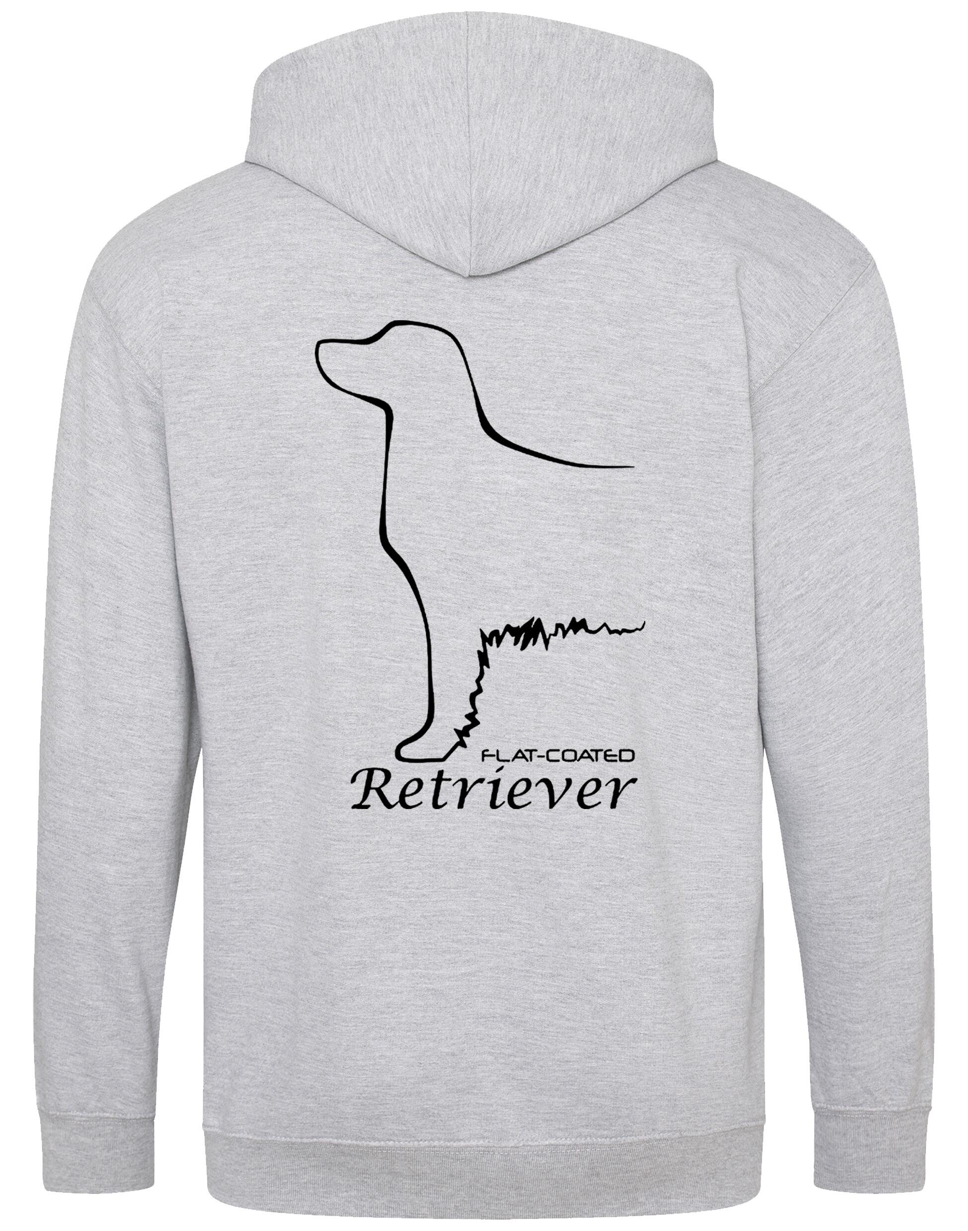 Flat Coated Retriever Dog Breed Zipped Hoodie – Comfort, Style, and Retriever Pride
