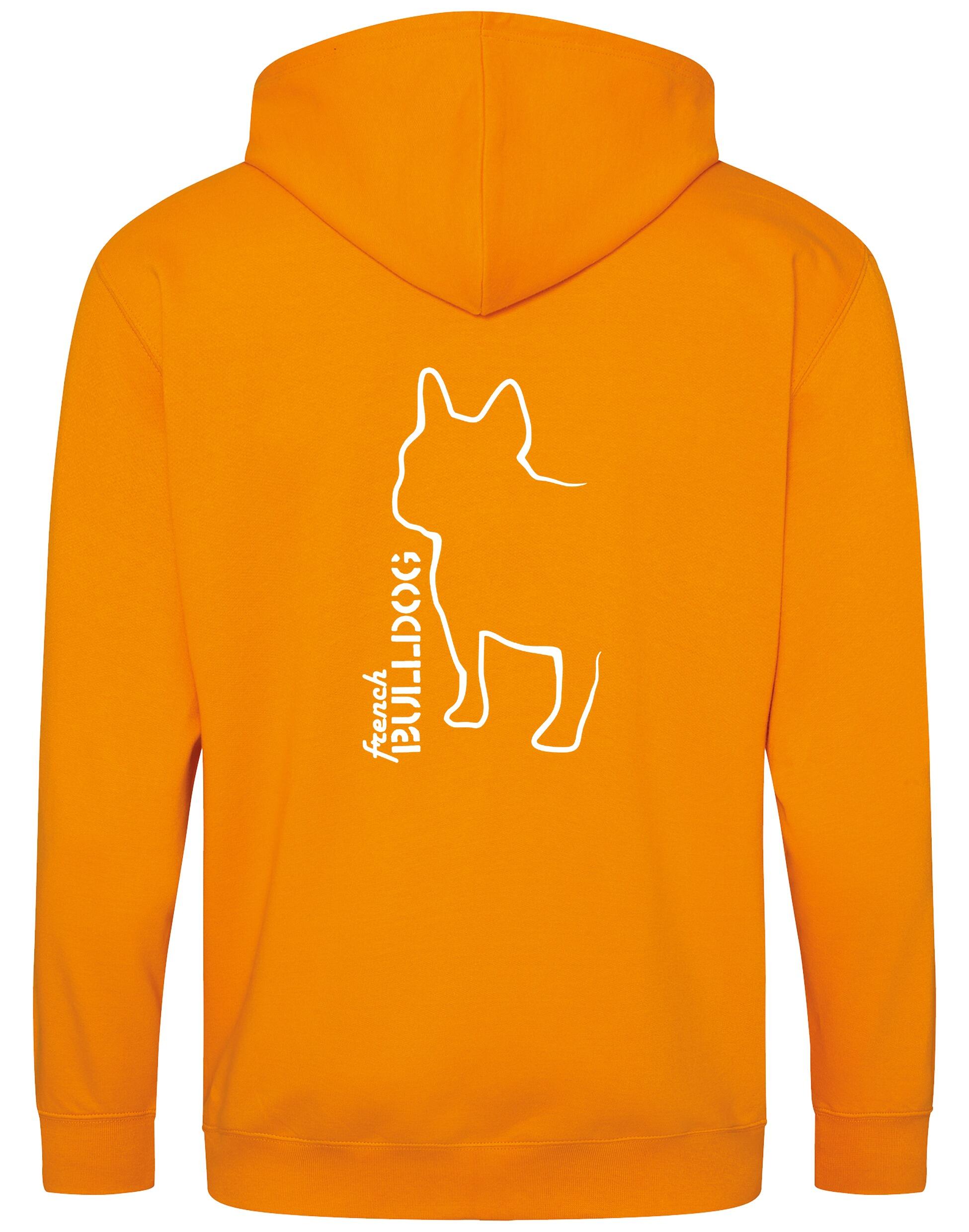 French Bulldog (Outline) Zipped Hoodie – Comfort, Style, and Bulldog Pride
