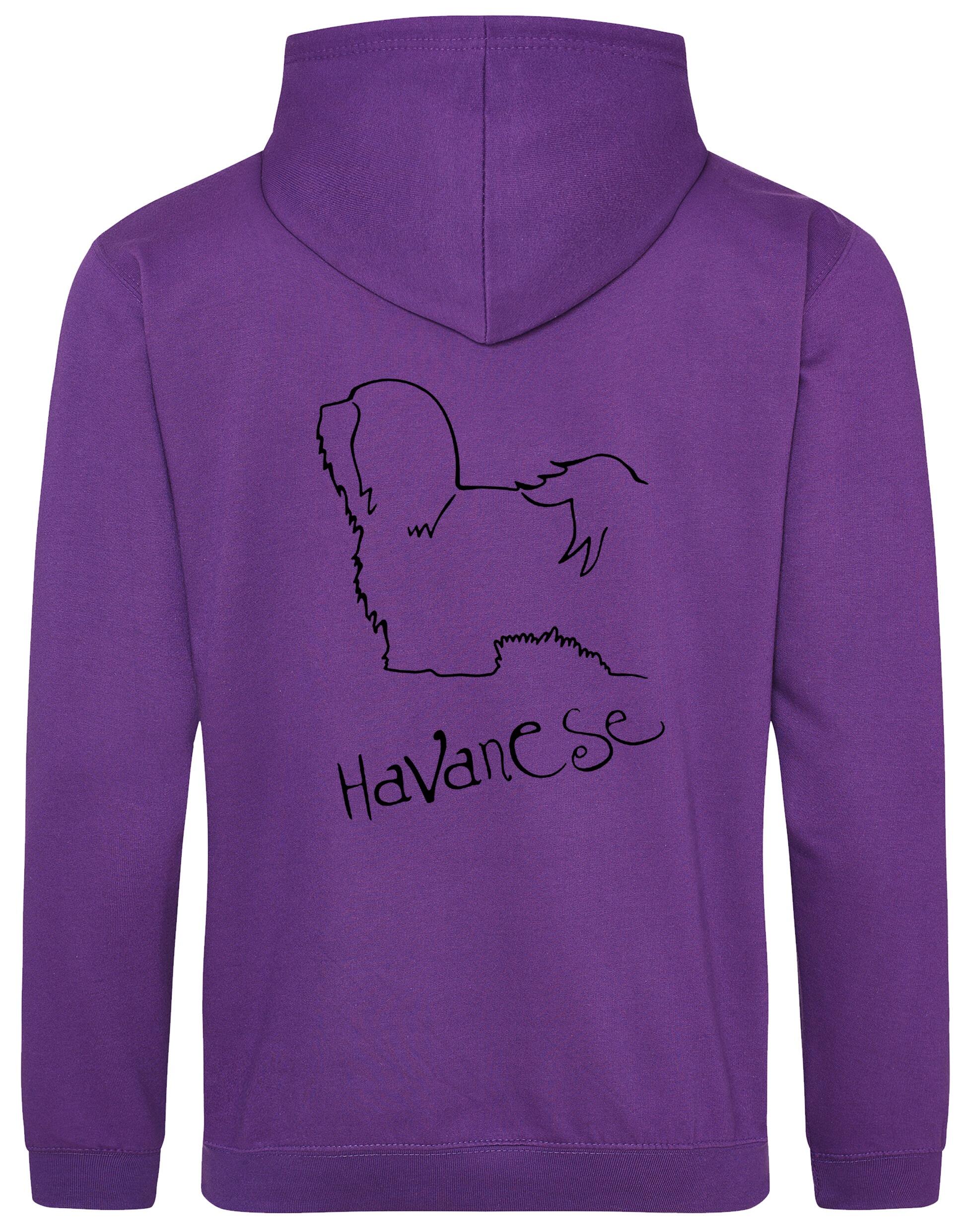 Havanese Pullover Hoodie – Cozy and stylish hoodie featuring exclusive Havanese artwork, paw print details, and customizable options for dog lovers.