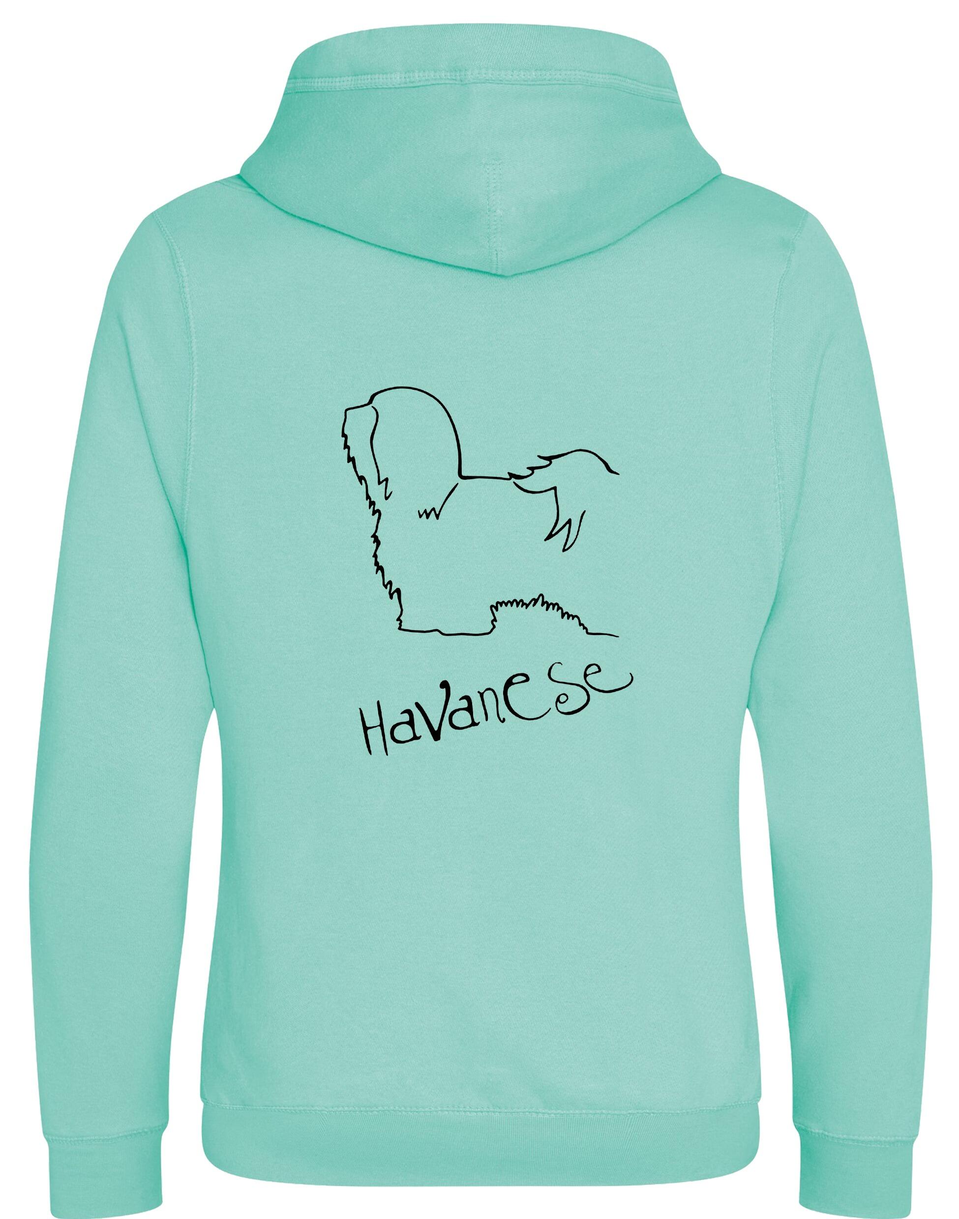 Havanese Crossneck Pullover Hoodie – Cozy and stylish unisex hoodie featuring a detailed Havanese graphic.
